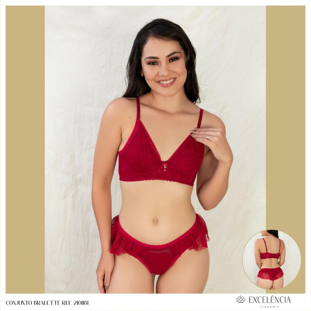 Conjunto Bralette Excelencia Essencia Intima